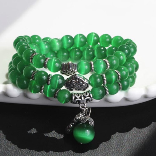 Cat Eye PiXiu Support Triple Wrap Bracelet