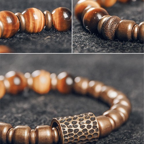 Tiger Eye Stone Copper Protection Bracelet Tiger Eye Stone Copper Protection Bracelet