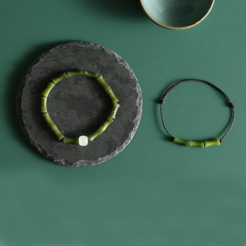 Green Bamboo Jade Luck Bracelet Green Bamboo Jade Luck Bracelet