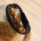 Tiger Eye Protection Willpower Leather Bracelet Tiger Eye Protection Willpower Leather Bracelet