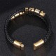 Layered Leather Weave Fortune Bracelet Layered Leather Weave Fortune Bracelet