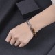 Tiger Eye Picasso Jasper Frosted Stone Strength Bracelet