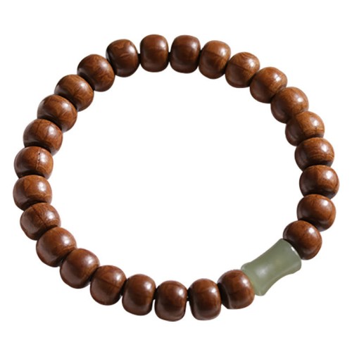 Abelia Wood Jade Bamboo Warding Off Evil Bracelet