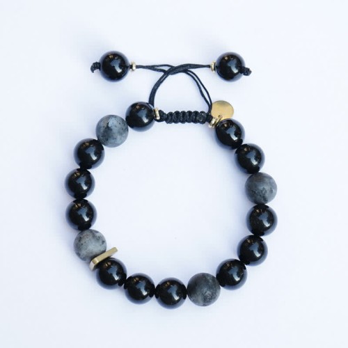 Black Obsidian Glitter Stone Purification Bracelet Black Obsidian Glitter Stone Purification Bracelet