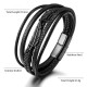 Feather Multilayer Leather Titanium Calm Bracelet Feather Multilayer Leather Titanium Calm Bracelet