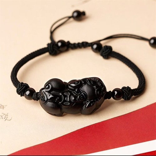 Obsidian Amethyst Citrine PiXiu Wealth Bracelet Obsidian Amethyst Citrine PiXiu Wealth Bracelet