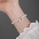 999 Sterling Silver Lotus Pearl Healing Bracelet