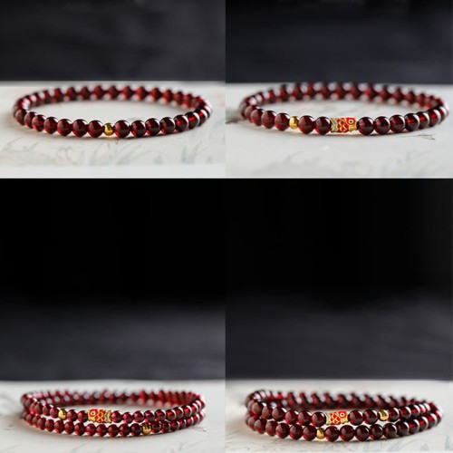 999 Gold Koi Fish Garnet Protection Bracelet 999 Gold Koi Fish Garnet Protection Bracelet