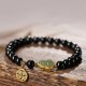 Black Obsidian Hetian Jade Gourd Strength Bracelet Black Obsidian Hetian Jade Gourd Strength Bracelet