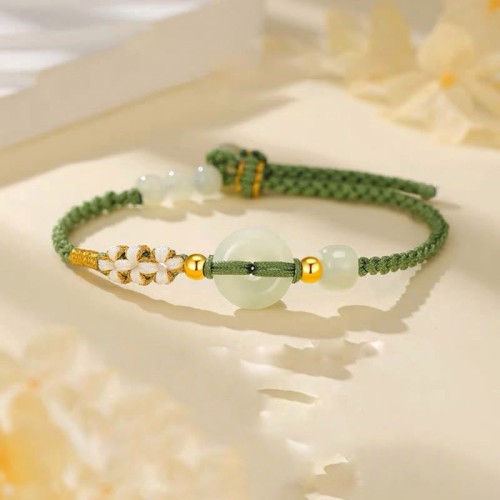 Hetian Jade Peace Buckle Luck Bracelet Hetian Jade Peace Buckle Luck Bracelet