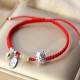 Year of the Dragon 999 Sterling Silver Hetian Jade Protection Bracelet Year of the Dragon 999 Sterling Silver Hetian Jade Protection Bracelet