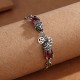 Garnet PiXiu Copper Coin Protection Bracelet