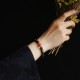 Silver Sheen Obsidian Cinnabar Koi Fish Protection Bracelet