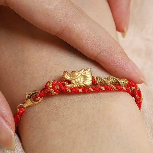 999 Silver Dragon Luck Eight Thread Knot Braided Bracelet 999 Silver Dragon Luck Eight Thread Knot Braided Bracelet