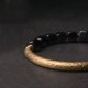 Obsidian Crystal Copper Strength Couple Bracelet