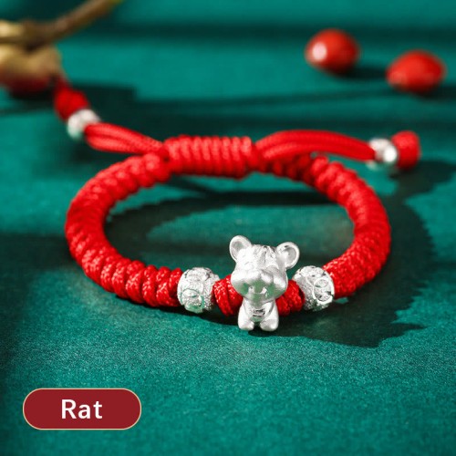 999 Sterling Silver Chinese Zodiac Kids Bracelet