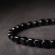 Ebony Wood Dzi Bead Copper Peace Couple Bracelet Ebony Wood Dzi Bead Copper Peace Couple Bracelet