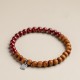 925 Sterling Silver Peach Wood Cinnabar Evil Spirit Bracelet 925 Sterling Silver Peach Wood Cinnabar Evil Spirit Bracelet