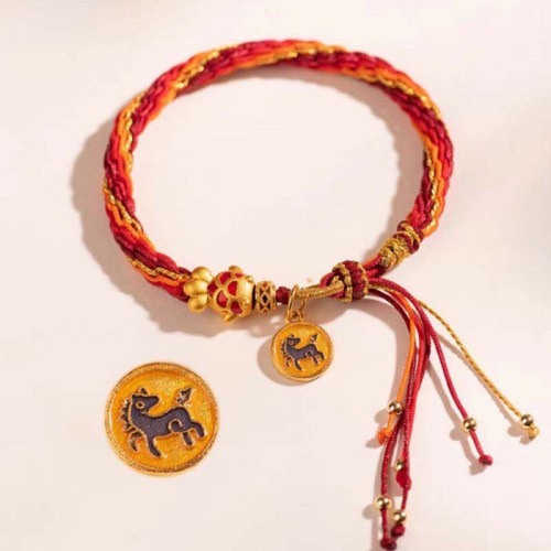 Chinese Zodiac Koi Fish Protection Reincarnation Knot Bracelet