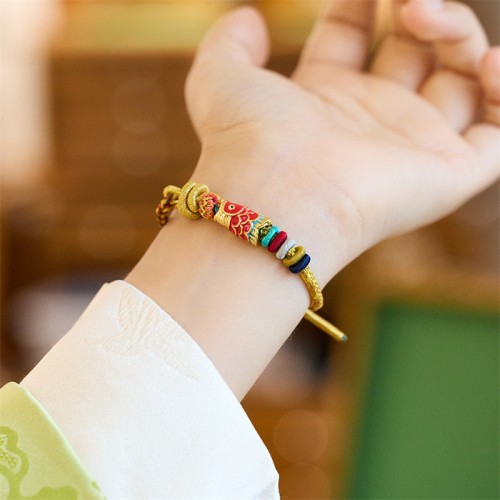 Year of the Dragon Koi Fish Mahjong Luck Bracelet