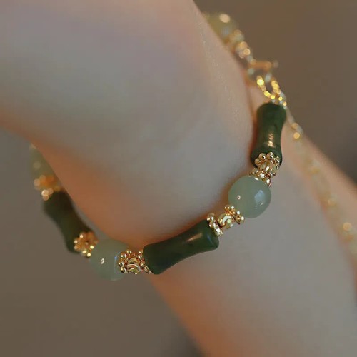 Glass Bead Bamboo Luck Strength Bracelet Glass Bead Bamboo Luck Strength Bracelet