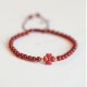 Natural Red Agate Endless Knot Confidence Bracelet