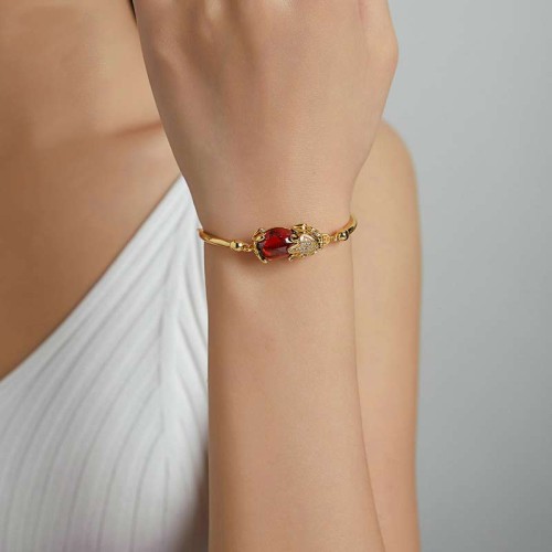 Feng Shui Golden Red Agate PiXiu Wealth Bracelet Feng Shui Golden Red Agate PiXiu Wealth Bracelet