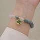White Agate Jade Lotus Peace Buckle Protection Bracelet White Agate Jade Lotus Peace Buckle Protection Bracelet