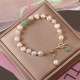 Pearl Green Strawberry Quartz Healing Bracelet