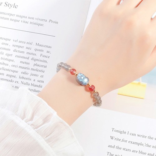 Moonstone Strawberry Quartz PiXiu Healing Bracelet Moonstone Strawberry Quartz PiXiu Healing Bracelet