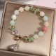 Cat's Eye Pink Crystal Peace Charm Bracelet Cat's Eye Pink Crystal Peace Charm Bracelet