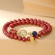 925 Sterling Silver Cinnabar Fu Character Blessing Bracelet 925 Sterling Silver Cinnabar Fu Character Blessing Bracelet