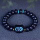 Ebony Wood Liuli Glass Lovely Cat Balance Bracelet Ebony Wood Liuli Glass Lovely Cat Balance Bracelet