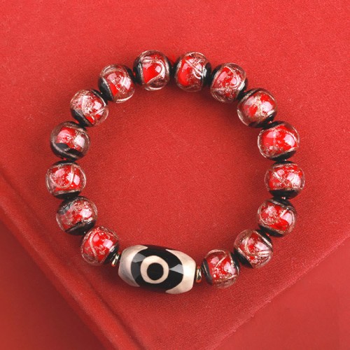 Tibetan Nine-Eye Dzi Bead Wealth Bracelet Tibetan Nine-Eye Dzi Bead Wealth Bracelet