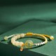 Sterling Silver Hetian Jade Luck Bracelet