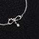 Year of the Dragon 999 Sterling Silver Zircon Knot Charm Bracelet Year of the Dragon 999 Sterling Silver Zircon Knot Charm Bracelet