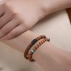 Sandalwood Turquoise Protection Double Wrap Bracelet