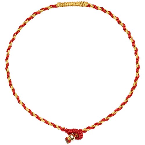 14K Gold Red Rope King Kong Knot Bracelet 14K Gold Red Rope King Kong Knot Bracelet