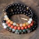 Black Obsidian Sodalite Strength Couple Bracelet Black Obsidian Sodalite Strength Couple Bracelet