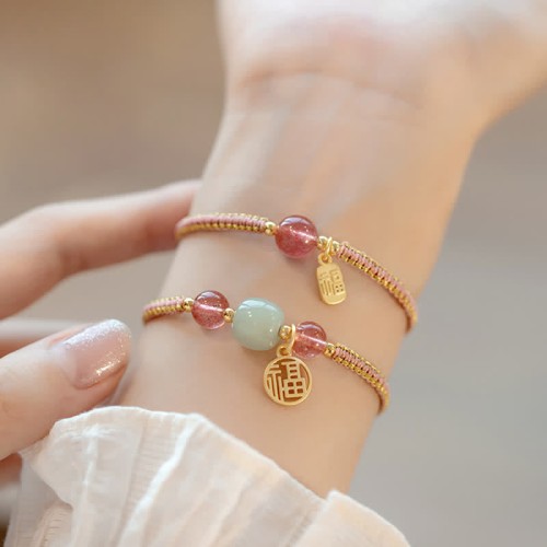 Red Agate Jade Lotus Confidence Bracelet Red Agate Jade Lotus Confidence Bracelet