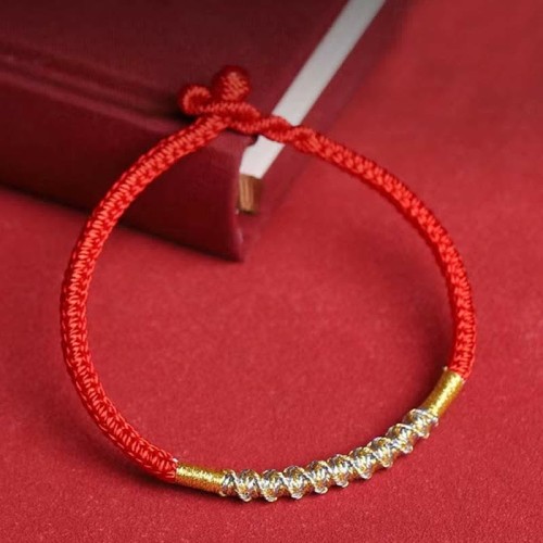 925 Silver Luck Strength Red String Protection Bracelet