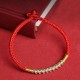 925 Silver Luck Strength Red String Protection Bracelet
