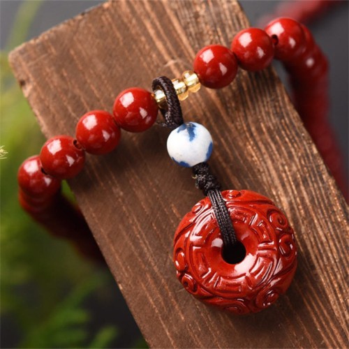Tibetan Triple Wrap Cinnabar Blessing Bracelet Tibetan Triple Wrap Cinnabar Blessing Bracelet