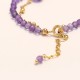 14K Gold Plated Amethyst Crystal Healing Chain Bracelet 14K Gold Plated Amethyst Crystal Healing Chain Bracelet