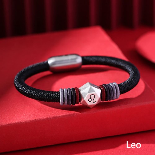999 Sterling Silver Zodiac Blessing Handmade String Bracelet 999 Sterling Silver Zodiac Blessing Handmade String Bracelet