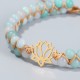 Amazonite Lotus Flower Balance Bracelet Amazonite Lotus Flower Balance Bracelet