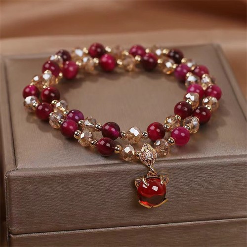 Red Tiger Eye Fox Protection Wrap Bracelet Red Tiger Eye Fox Protection Wrap Bracelet
