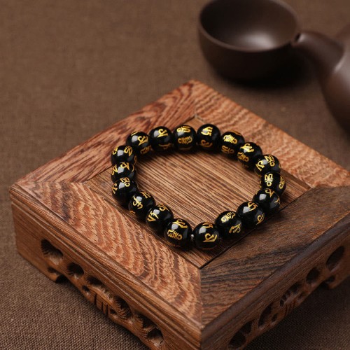 White Crystal Black Onyx Meditation Bracelet White Crystal Black Onyx Meditation Bracelet