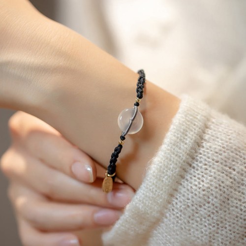 Chalcedony Peace Buckle Positive String Bracelet Chalcedony Peace Buckle Positive String Bracelet