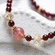 14K Gold Plated Garnet Strawberry Quartz Wrap Bracelet 14K Gold Plated Garnet Strawberry Quartz Wrap Bracelet